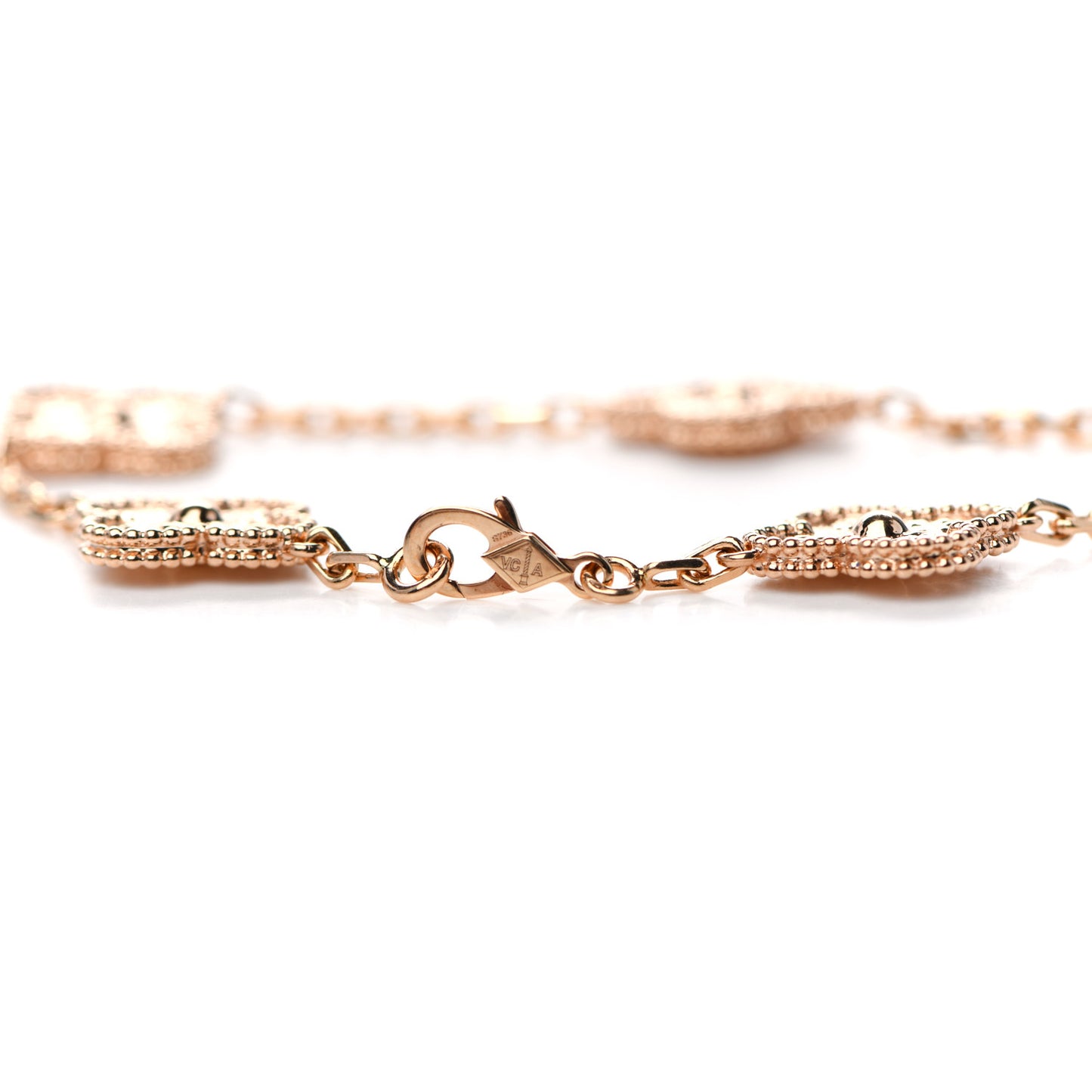 18K Rose Gold 5 Motifs Vintage Alhambra Bracelet