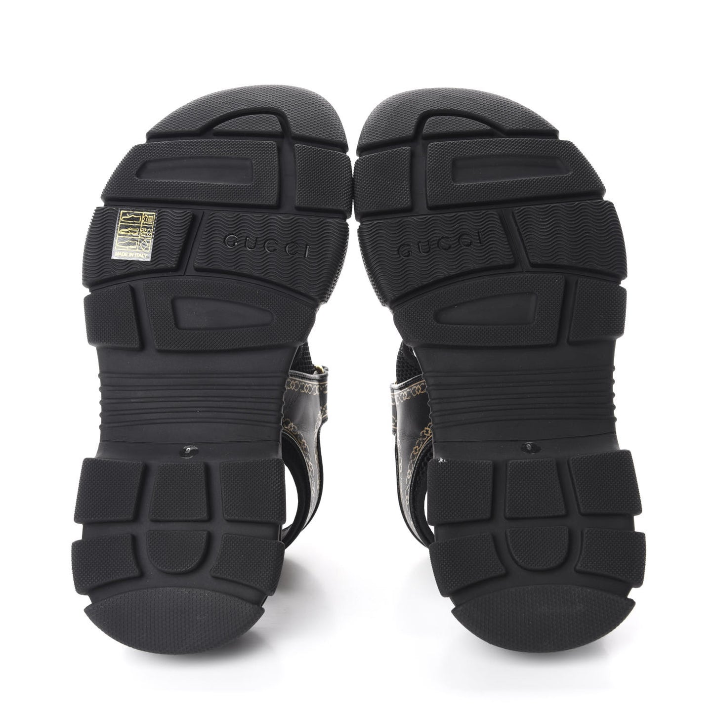 Nappa Mesh Chambre des Squelettes Mens Aguru Sandals 9 Black Gold