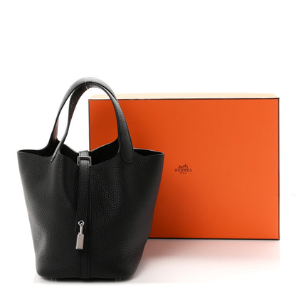 Hermes Taurillon Clemence Picotin Lock 18 PM Black 11 of 11
