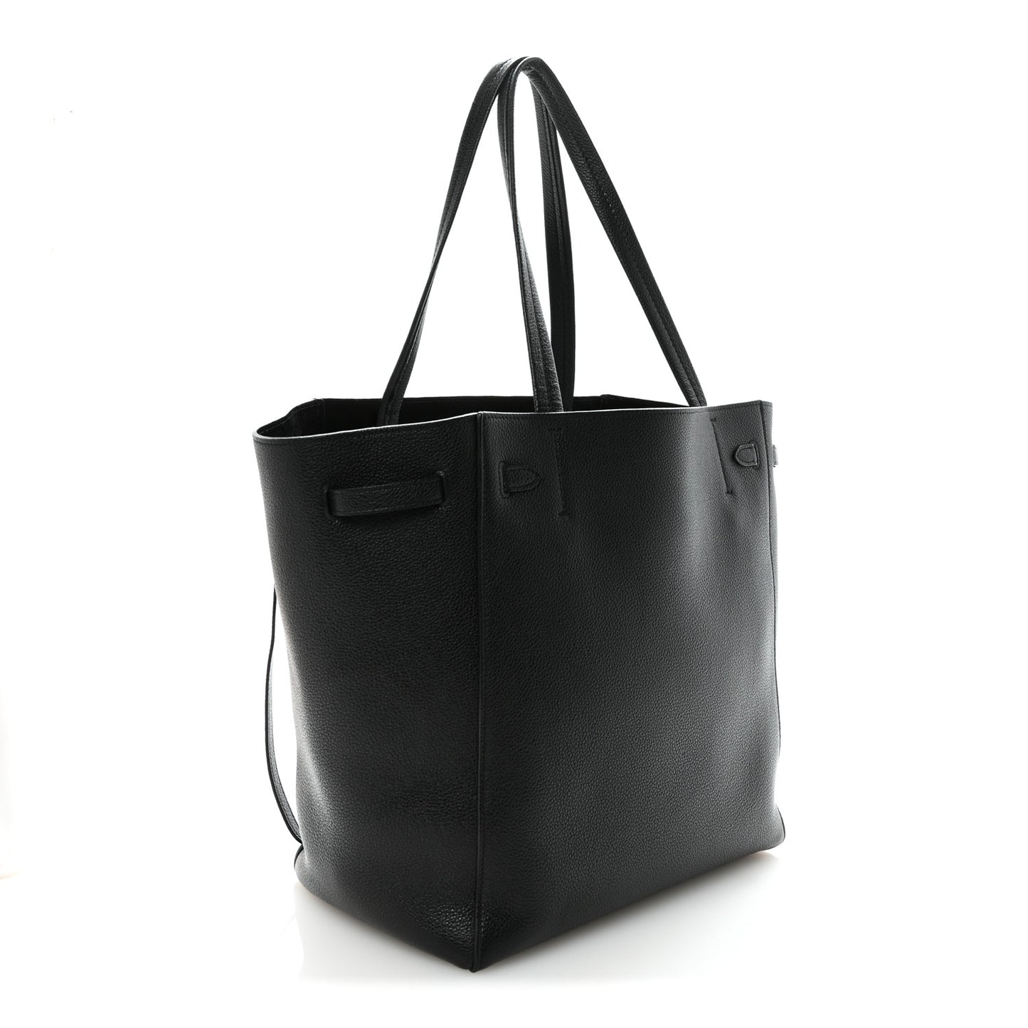 Soft Grained Calfskin Small Belt Cabas Phantom Black