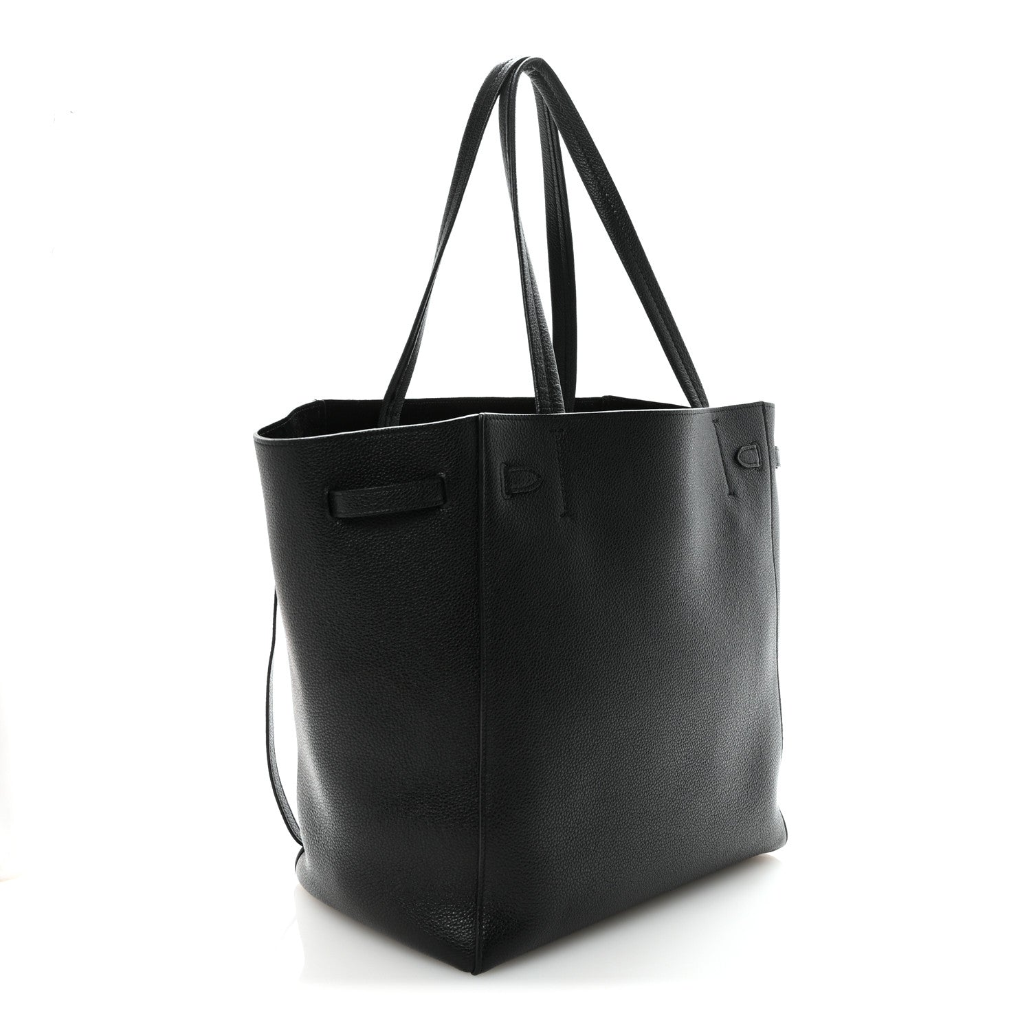 Celine Soft Grained Calfskin Small Belt Cabas Phantom Black 3 of 10
