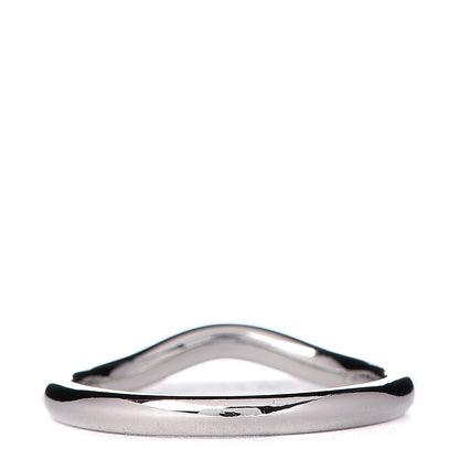 Tiffany Platinum Diamond Elsa Peretti Curved Wedding Band Ring 49 5 4 of 7