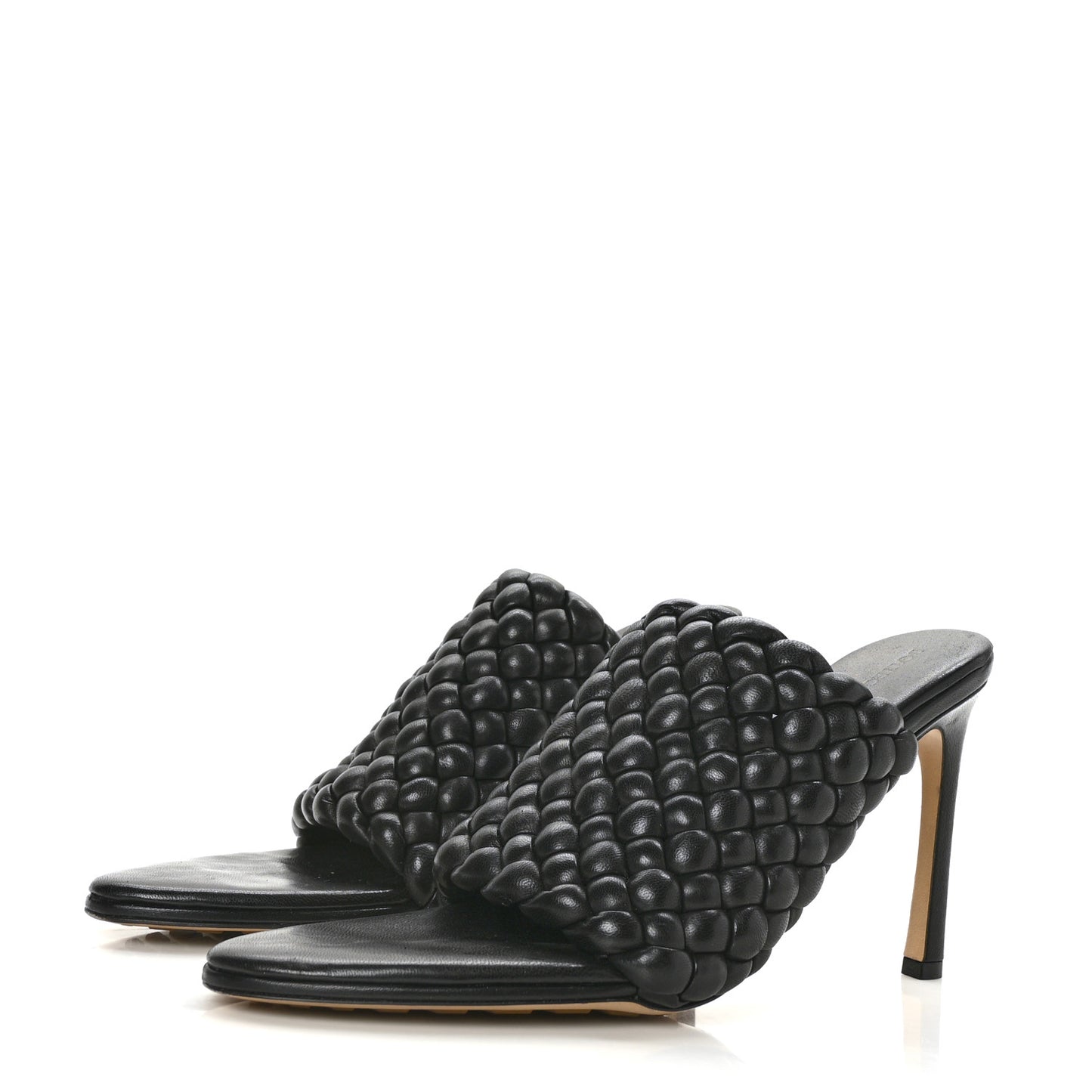 Nappa Padded Intreccio The Curve Sandals 40.5 Black