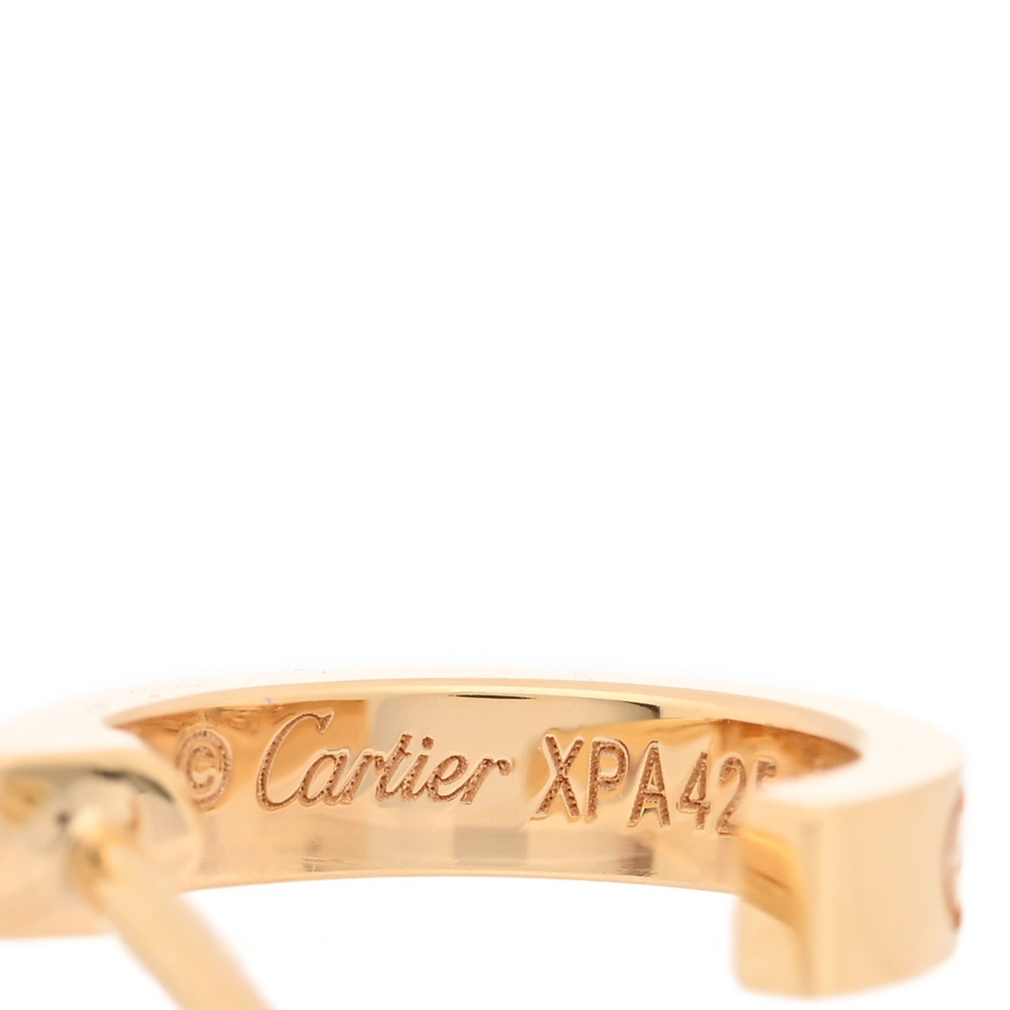 18K Yellow Gold Small LOVE Hoop Earrings