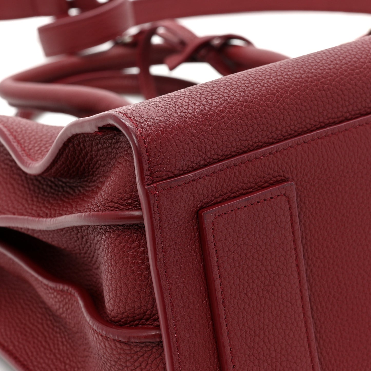Grained Calfskin Small Supple Sac De Jour Dark Pallisandre