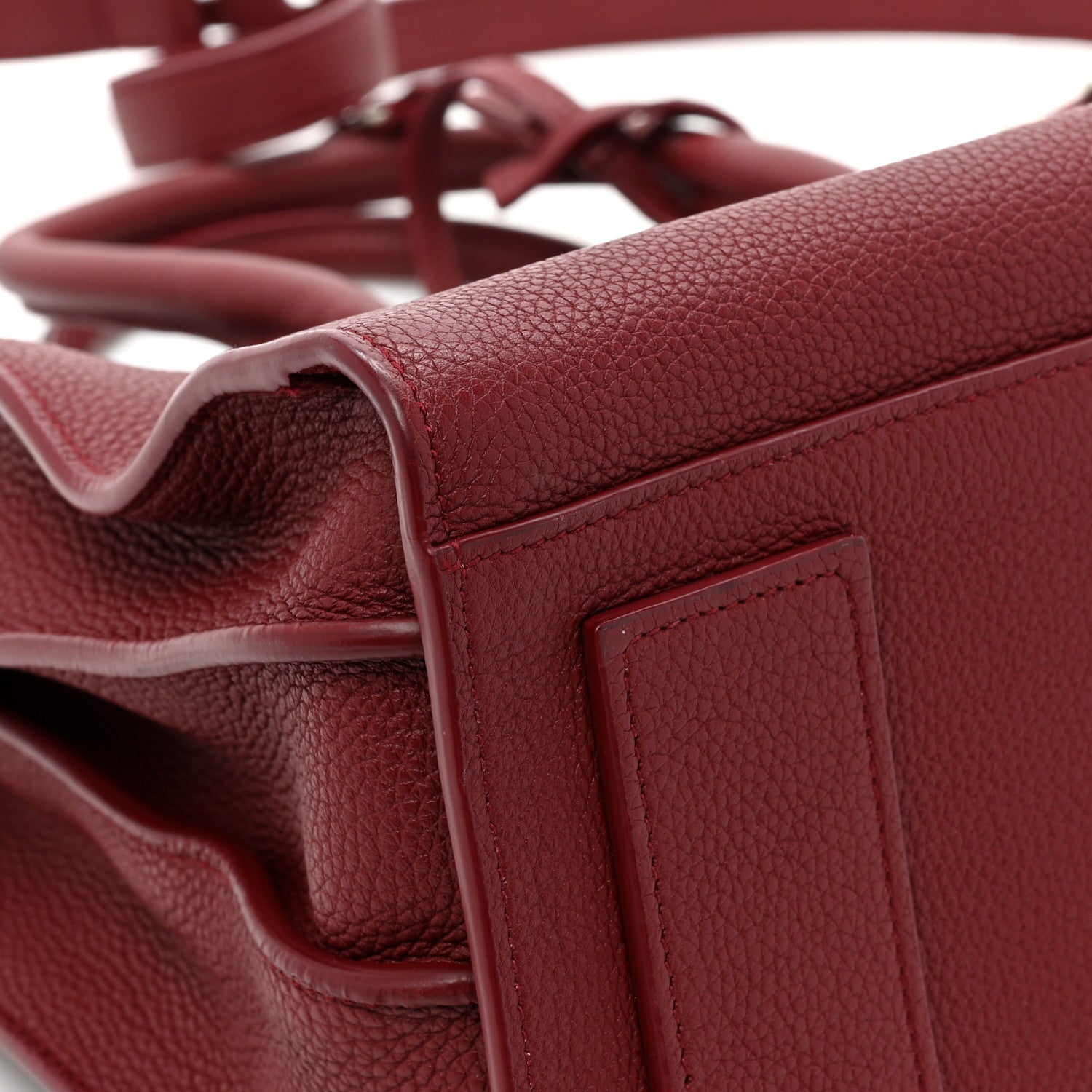Saint Laurent Grained Calfskin Small Supple Sac De Jour Dark Pallisandre 12 of 15