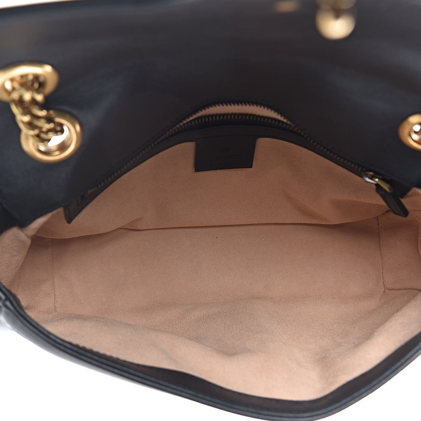 Calfskin Matelasse Small GG Marmont Shoulder Bag Black