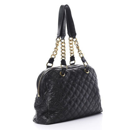 Marc Jacobs Lacquered Goatskin Quilted Karlie Satchel Black 3 of 16