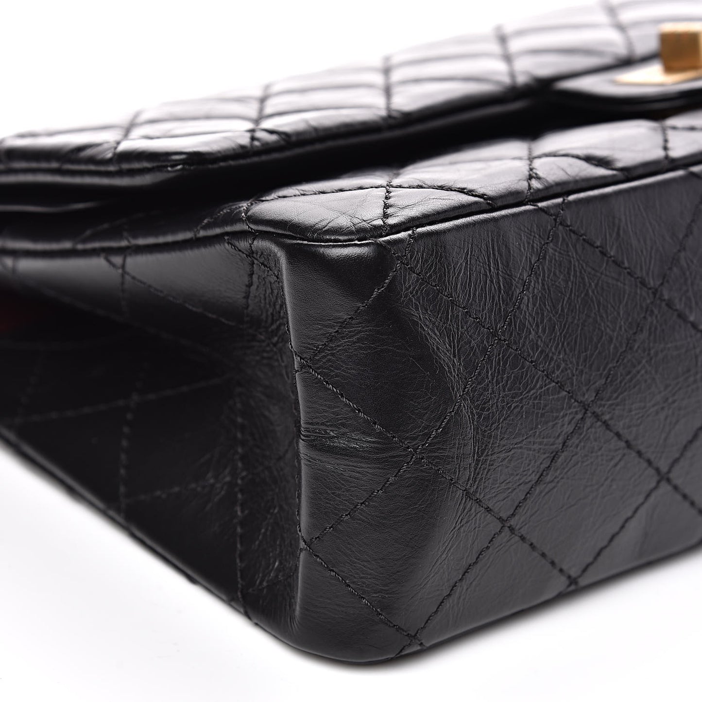 Aged Calfskin Quilted 2.55 Reissue 226 Flap Black
