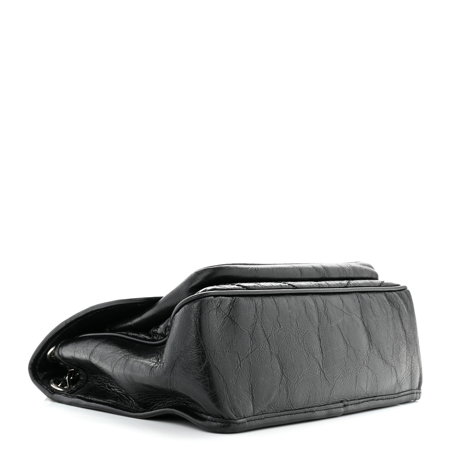 Saint Laurent Crinkled Calfskin Matelasse Monogram Medium Niki Chain Satchel Black 4 of 11
