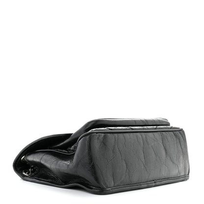 Saint Laurent Crinkled Calfskin Matelasse Monogram Medium Niki Chain Satchel Black 4 of 11