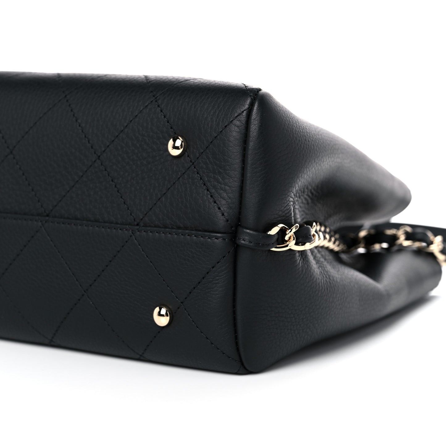 Bullskin Stitched Medium Shopping Bag Black