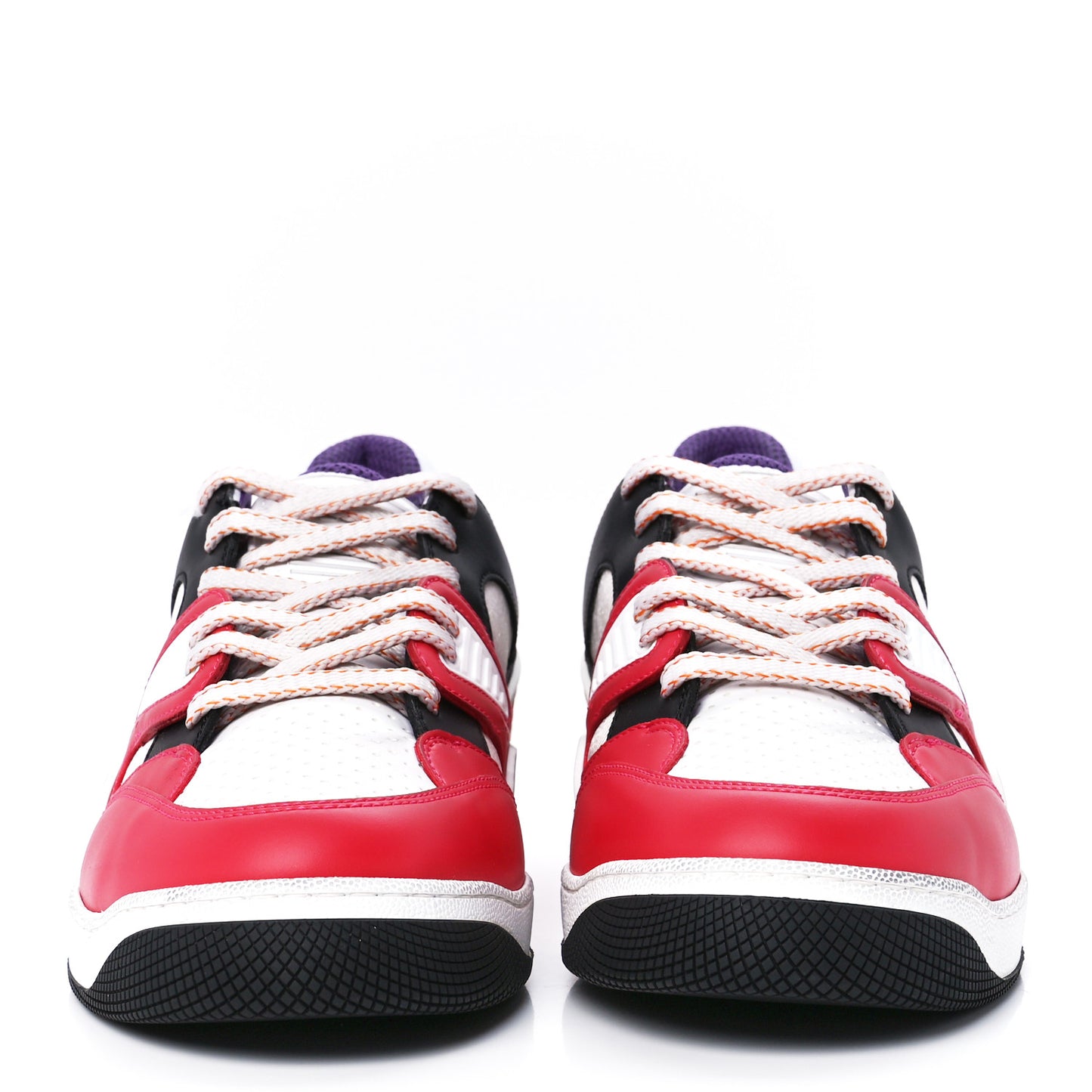 Demetra Mens Basket Low Top Sneakers 8.5 Deep Coral Great White Black