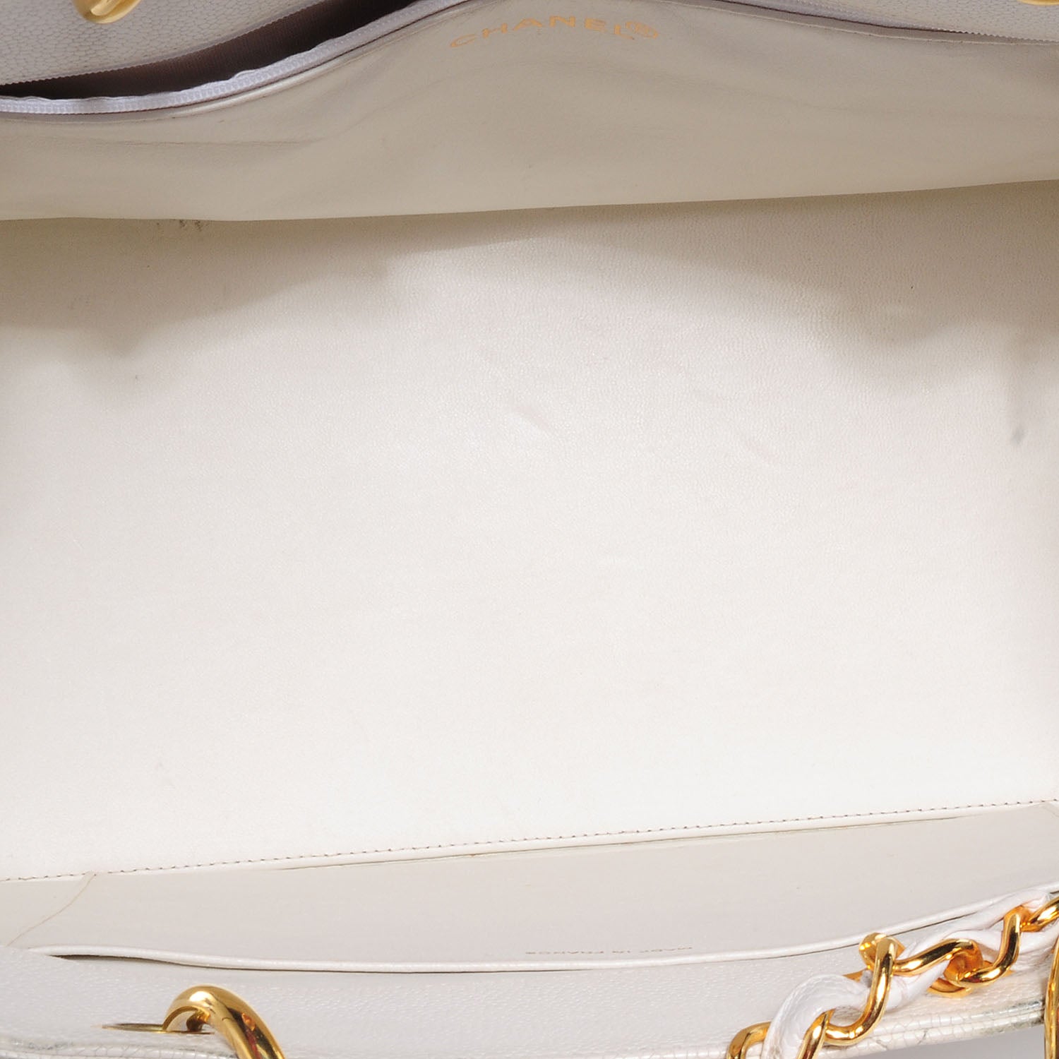 Chanel Caviar Quilted Grand Shopping Tote GST White 5 of 9