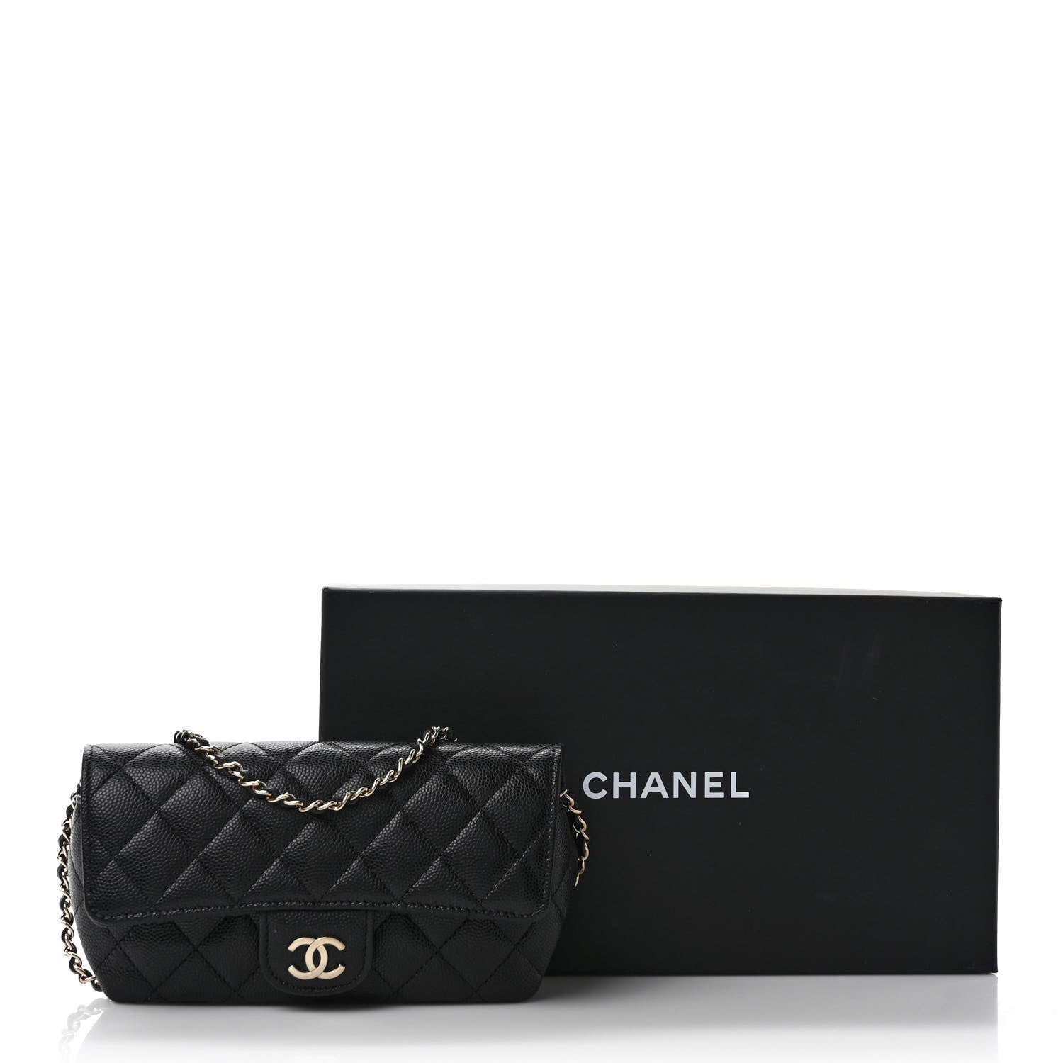 Chanel Caviar Quilted Glasses Case With Chain Black 11 of 11