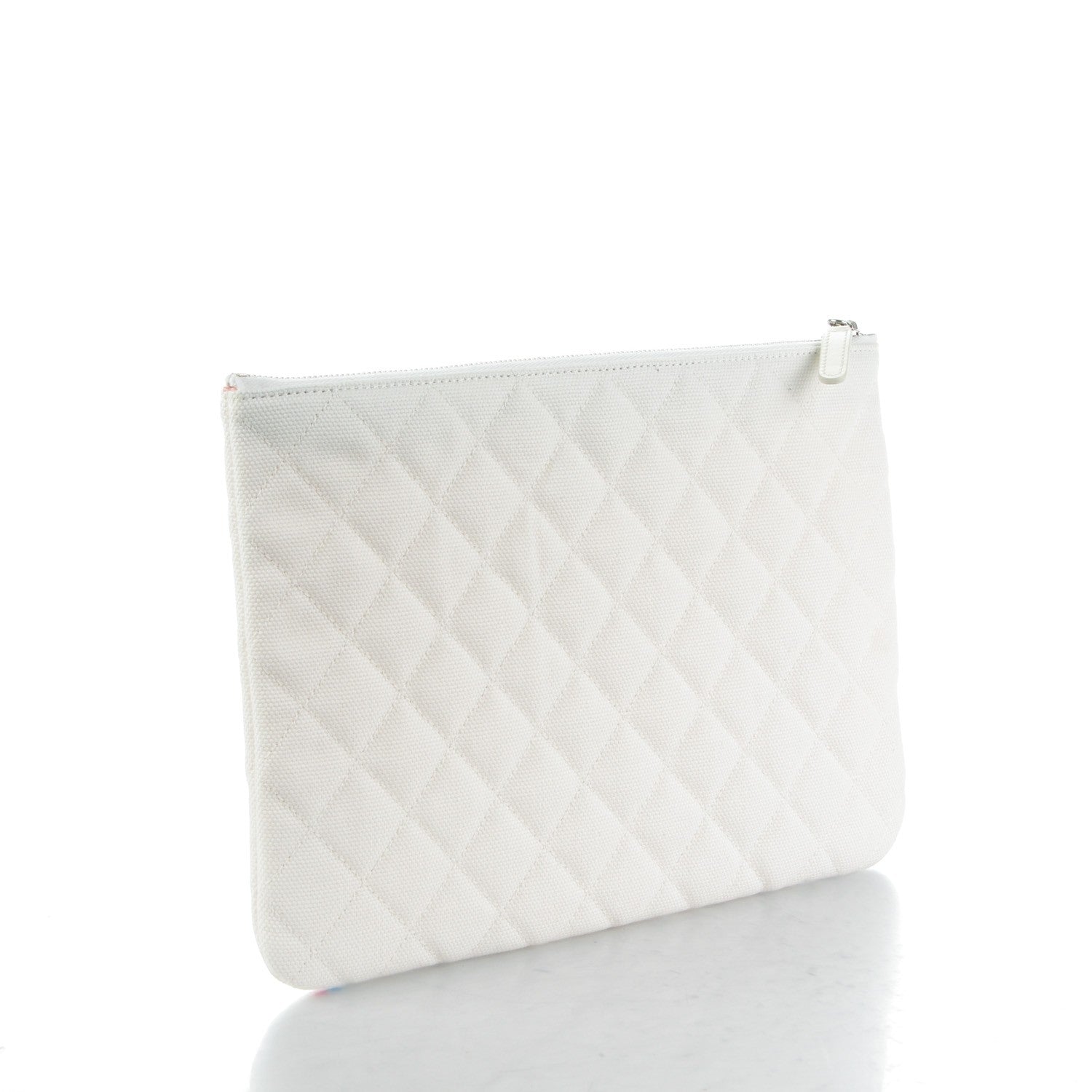 Chanel Canvas Medium Coco Cuba Cosmetic Case Yellow Turquoise 3 of 7