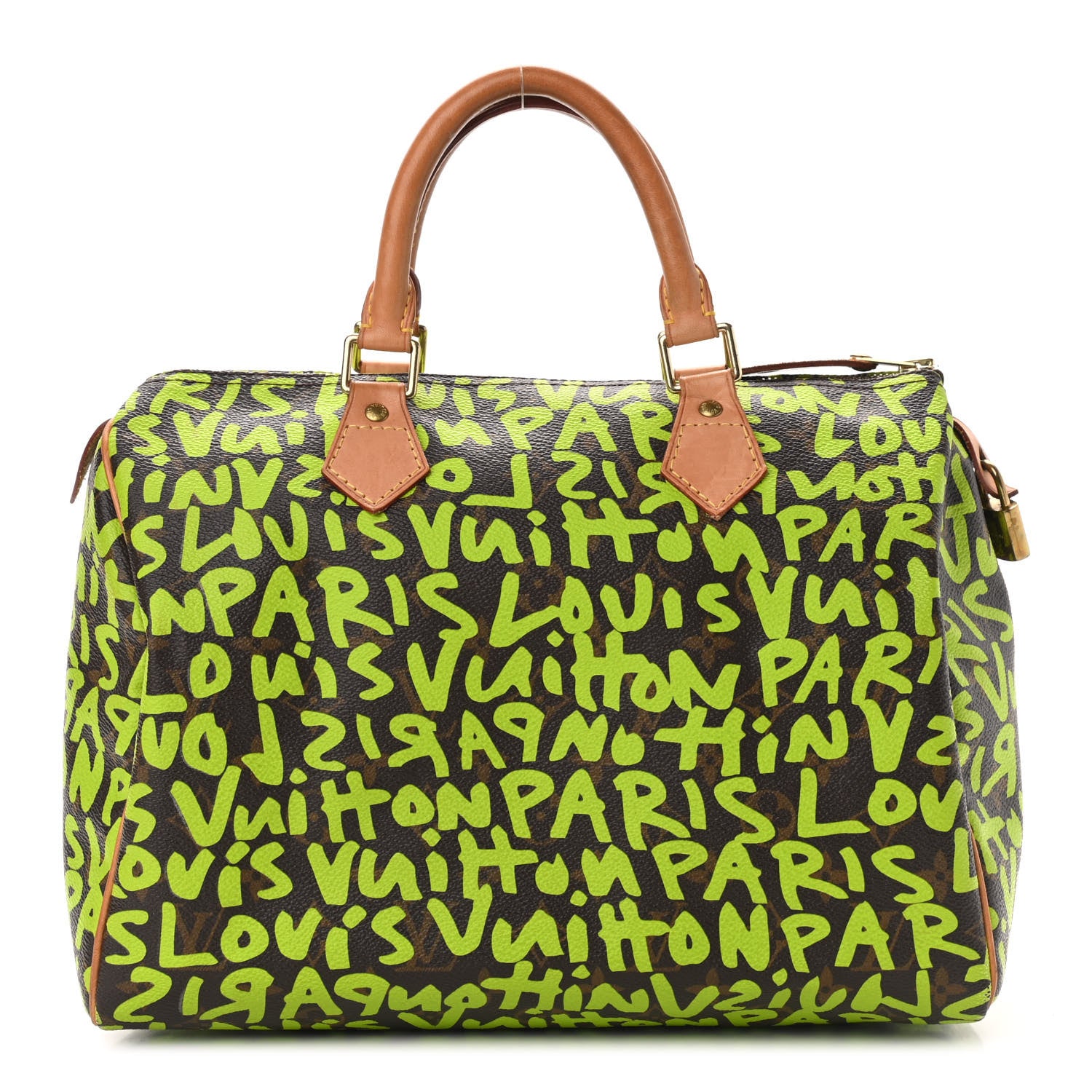 Louis Vuitton Monogram Graffiti Speedy 30 Green 1 of 10