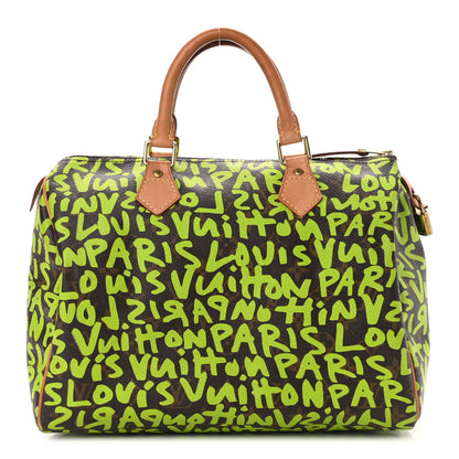 Louis Vuitton Monogram Graffiti Speedy 30 Green 1 of 10