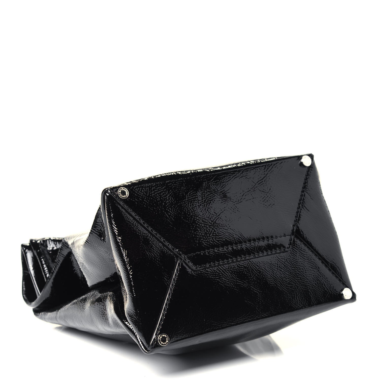 Alexander Wang Patent Lunch Bag Foldover Clutch Black 3 of 4