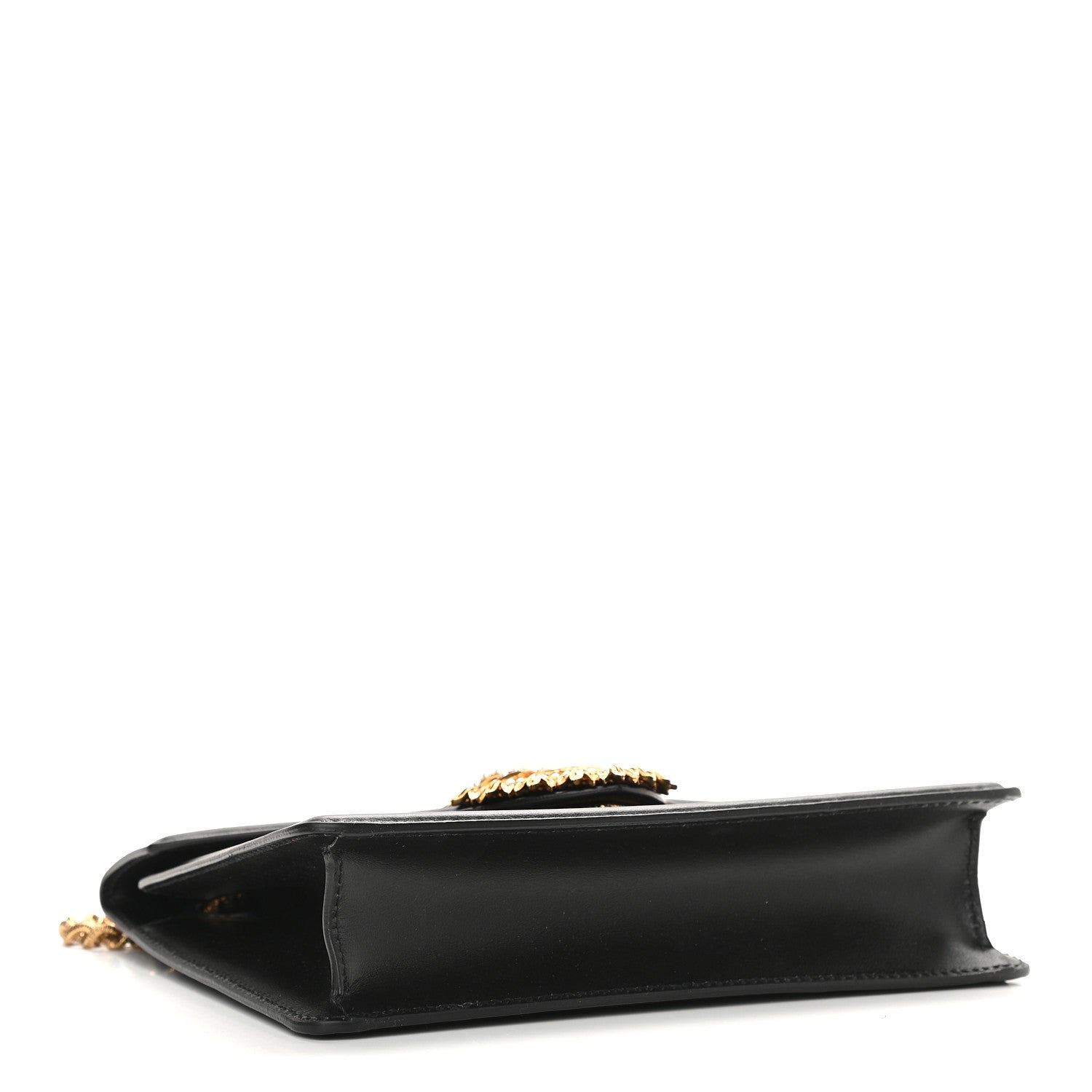 Dolce & Gabbana Smooth Calfskin Small Devotion Envelope Bag Black 4 of 9