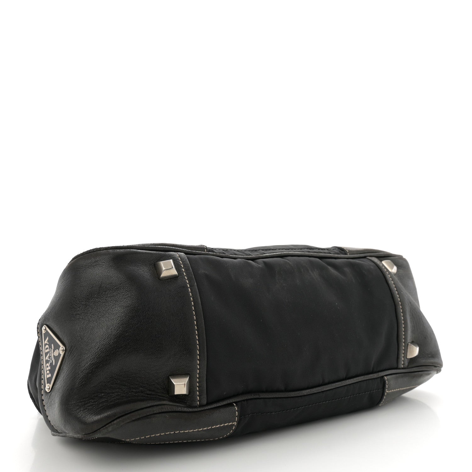 Prada Tessuto Nylon Tassel Shoulder Bag Black 4 of 16