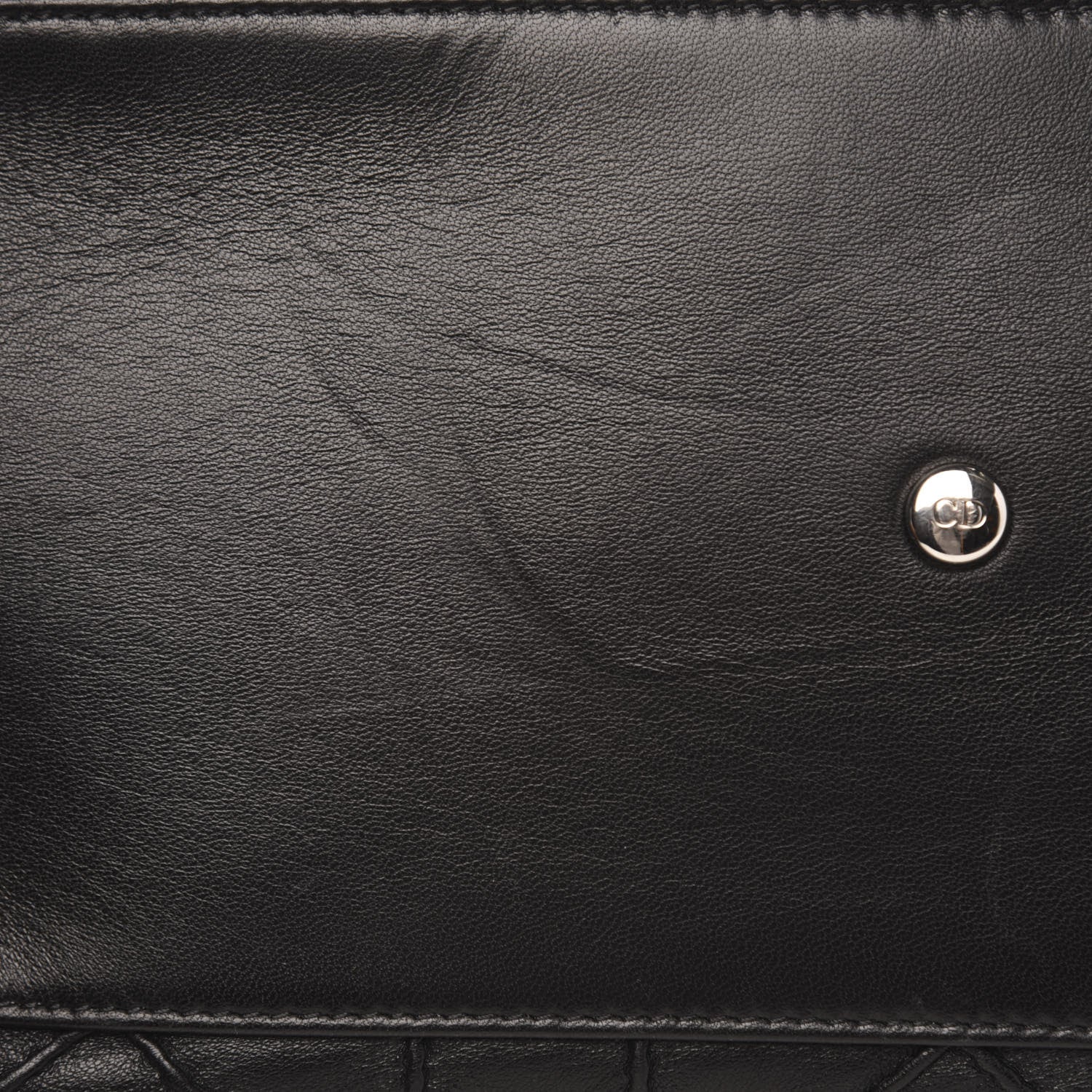 Christian Dior Lambskin Cannage Medium Granville Tote Black 10 of 11