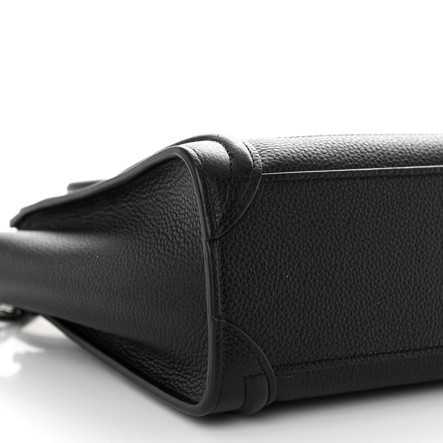 Drummed Calfskin Nano Luggage Black