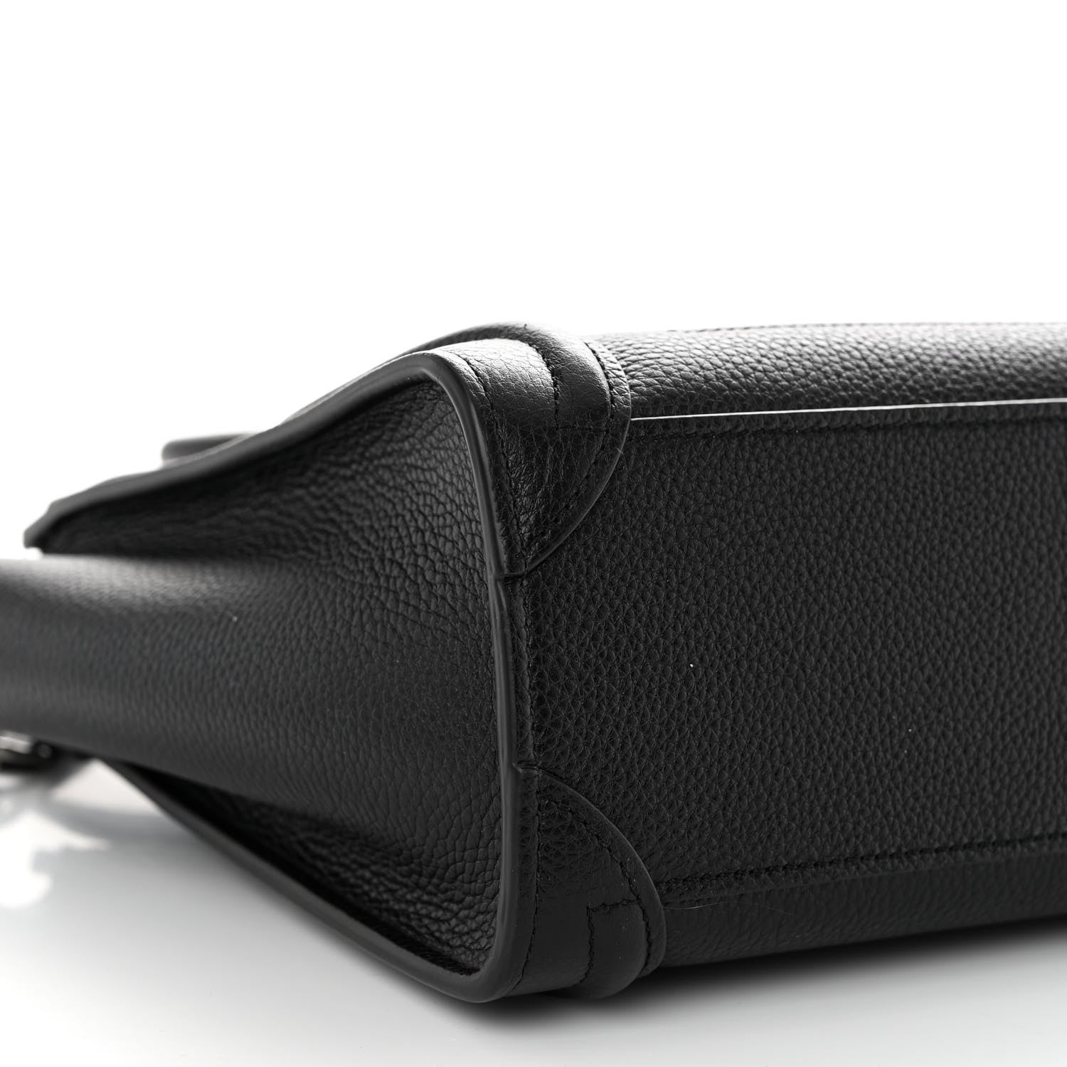 Celine Drummed Calfskin Nano Luggage Black 10 of 11