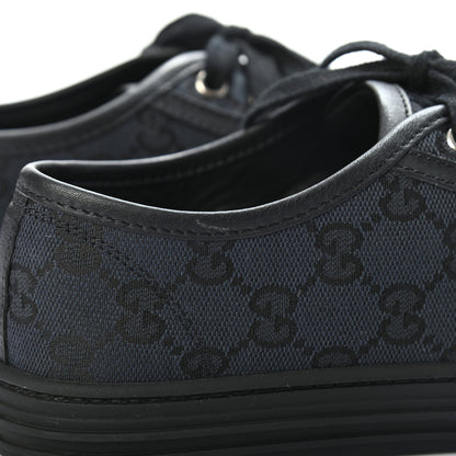 Gucci GG Monogram Calfskin Womens Low Top Sneakers 37 Piombo Black 8 of 8