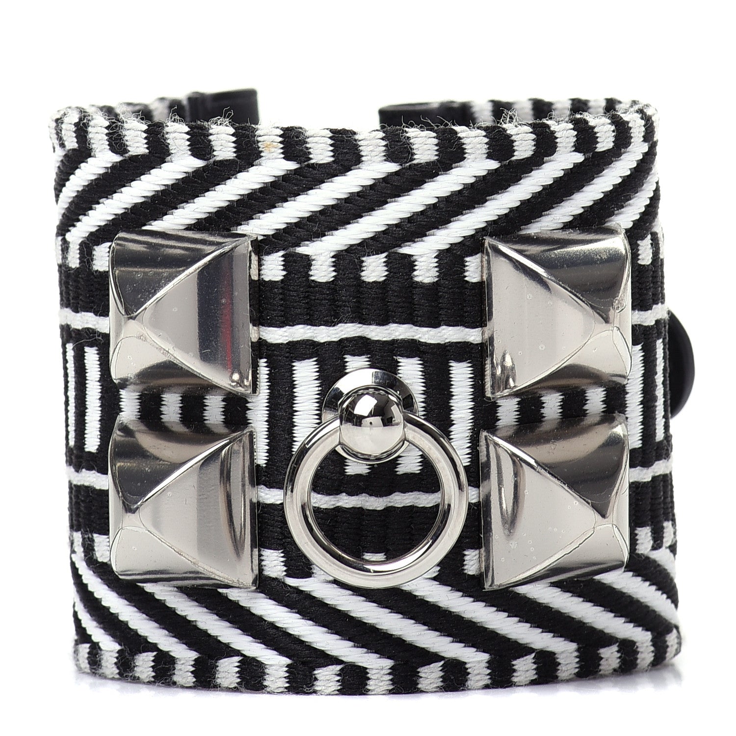 Hermes Toile Sombrero CDC Bracelet T1 Ecru Black 1 of 5