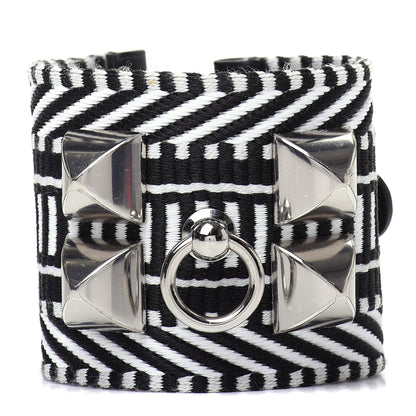 Hermes Toile Sombrero CDC Bracelet T1 Ecru Black 1 of 5