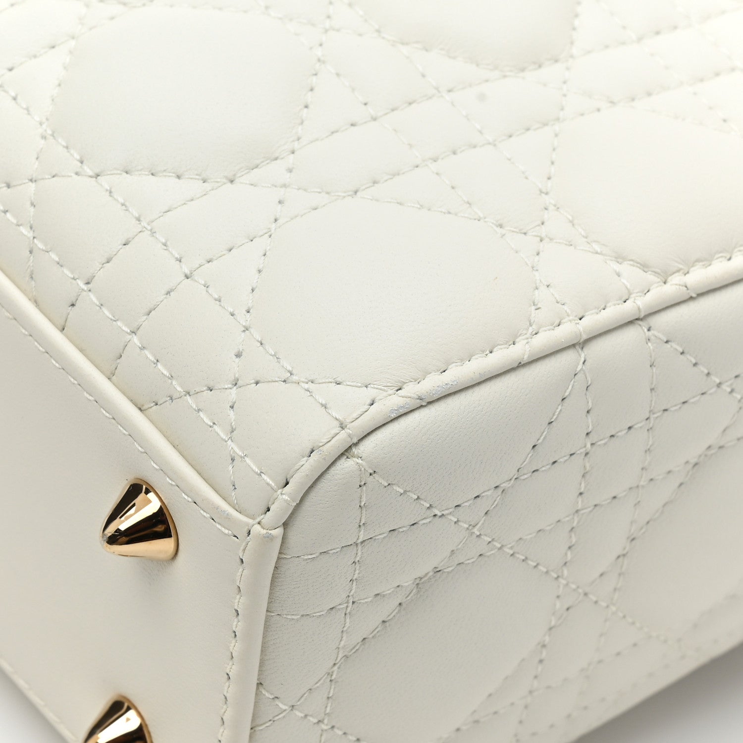Christian Dior Lambskin Cannage Small My ABCDior Lady Dior White 10 of 10