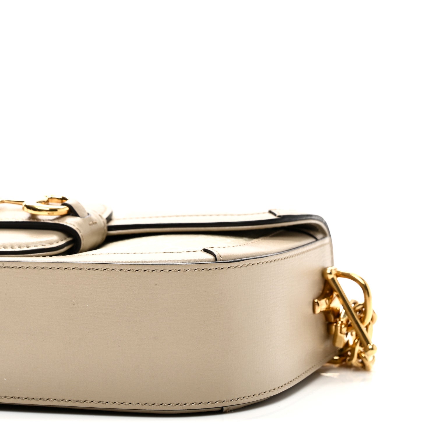 Gucci GG Supreme Monogram Small Horsebit 1955 Chain Shoulder Bag Beige Mystic White 10 of 10