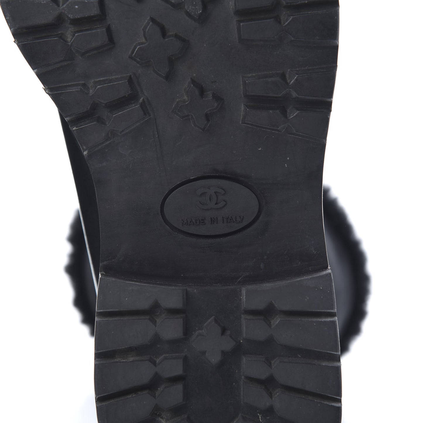 Calfskin Suede CC Ankle Snow Boots 39.5 Black