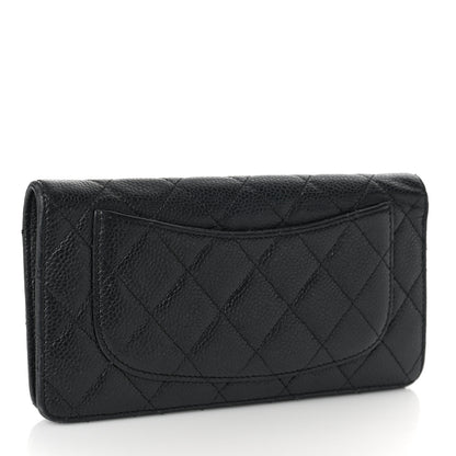 Chanel Caviar Quilted Yen Wallet Black 3 of 10