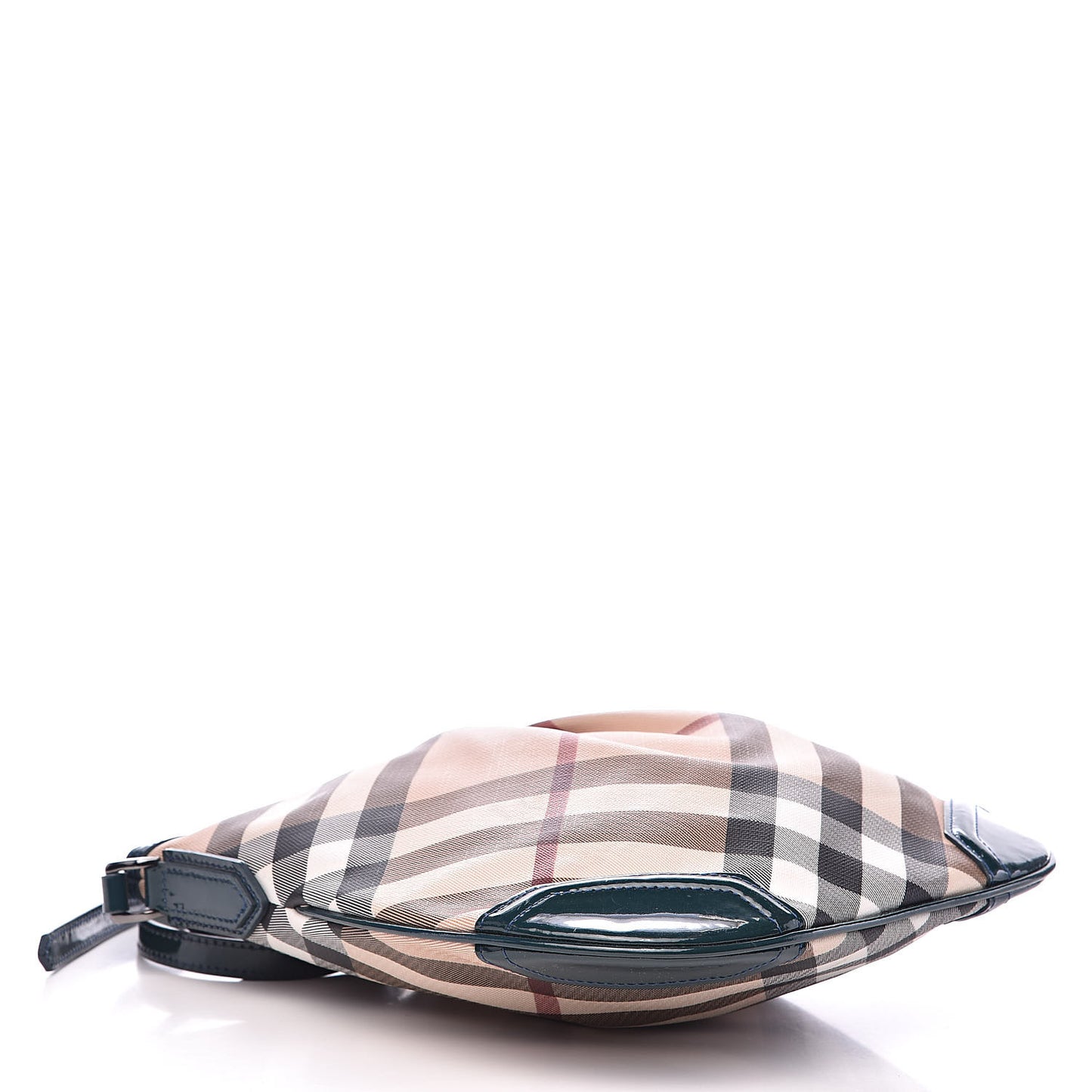 Patent Nova Check Julia Crossbody Bag Green