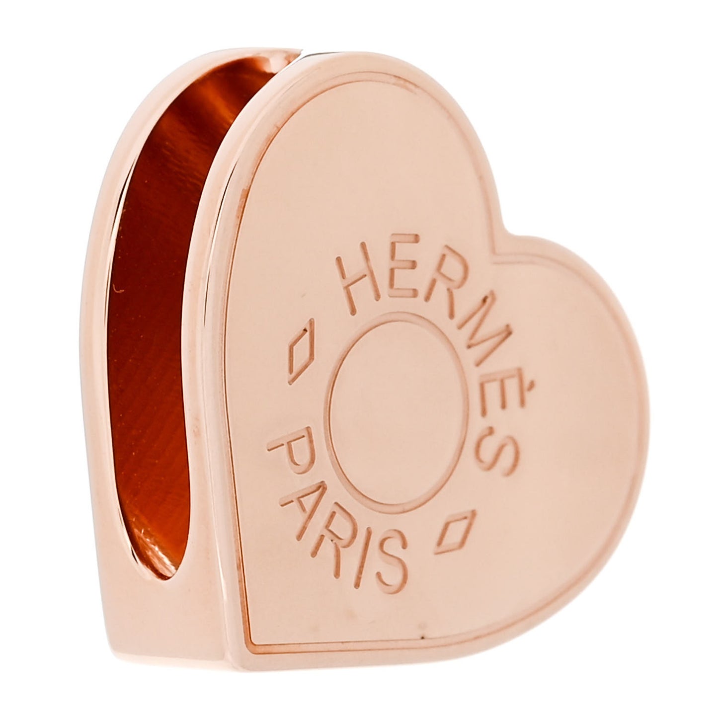 Rose Gold Plated Brass Mini Coeur Twilly Scarf Ring