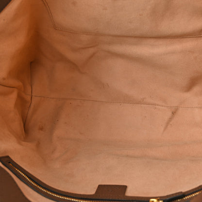 Gucci GG Supreme Monogram Textured Calfskin Web Medium Ophidia Shopping Tote Beige Ebony New Acero 11 of 13