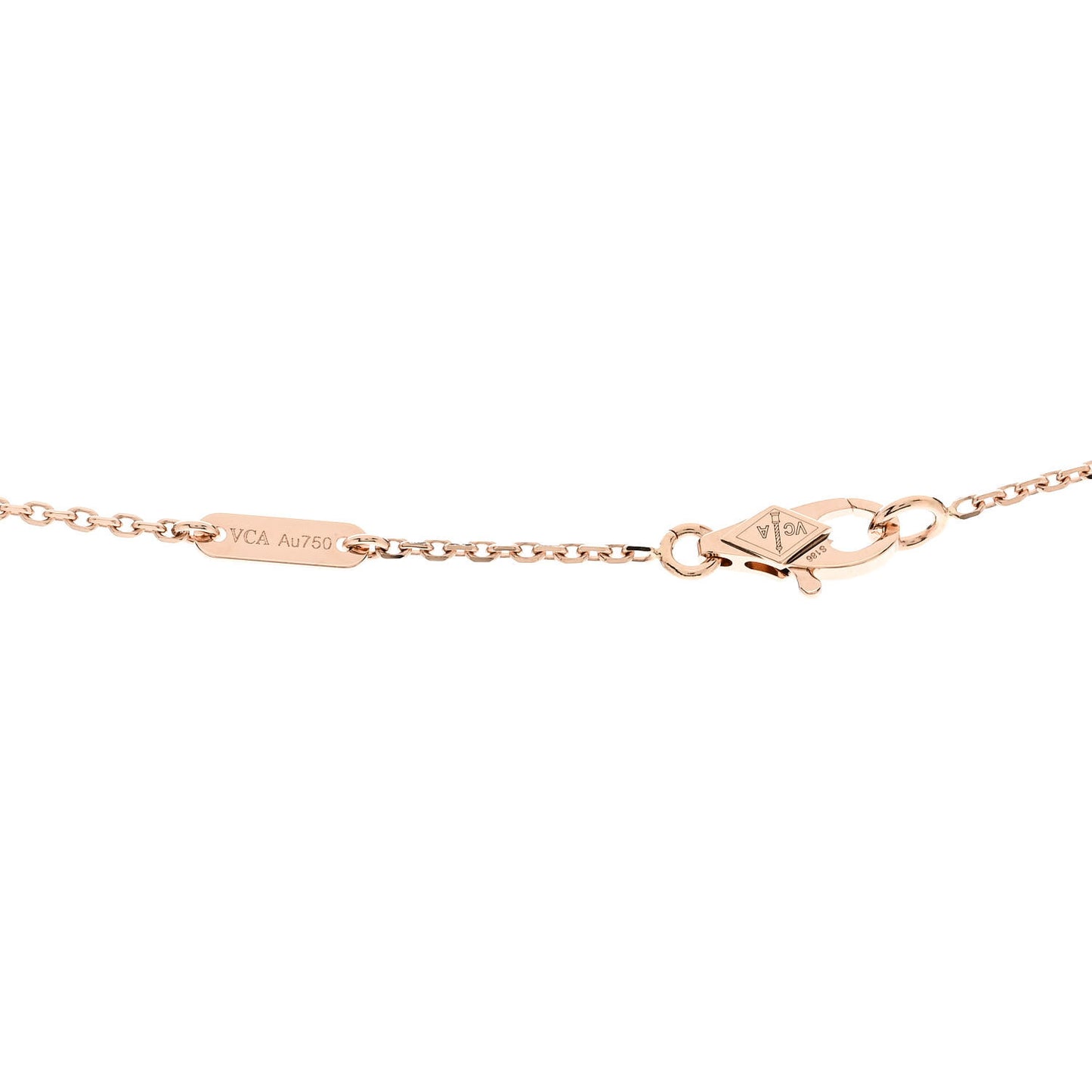 18K Rose Gold Carnelian Sweet Alhambra Pendant Necklace
