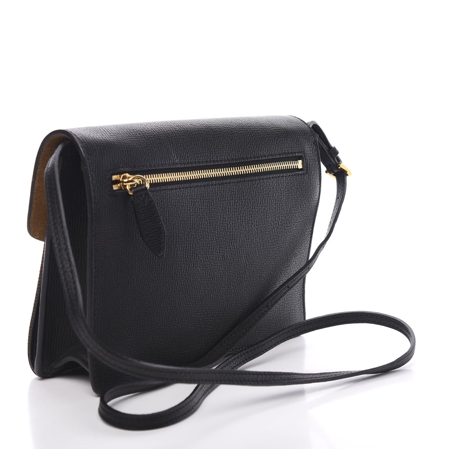 Derby Calfskin House Check Small Macken Crossbody Bag Black