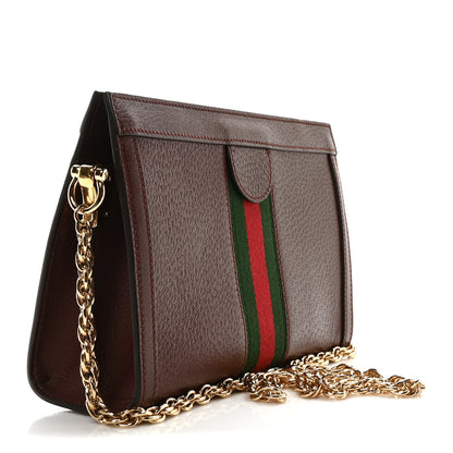 Gucci Calfskin GG Web Small Ophidia Chain Shoulder Bag Vintage Bordeaux 3 of 10