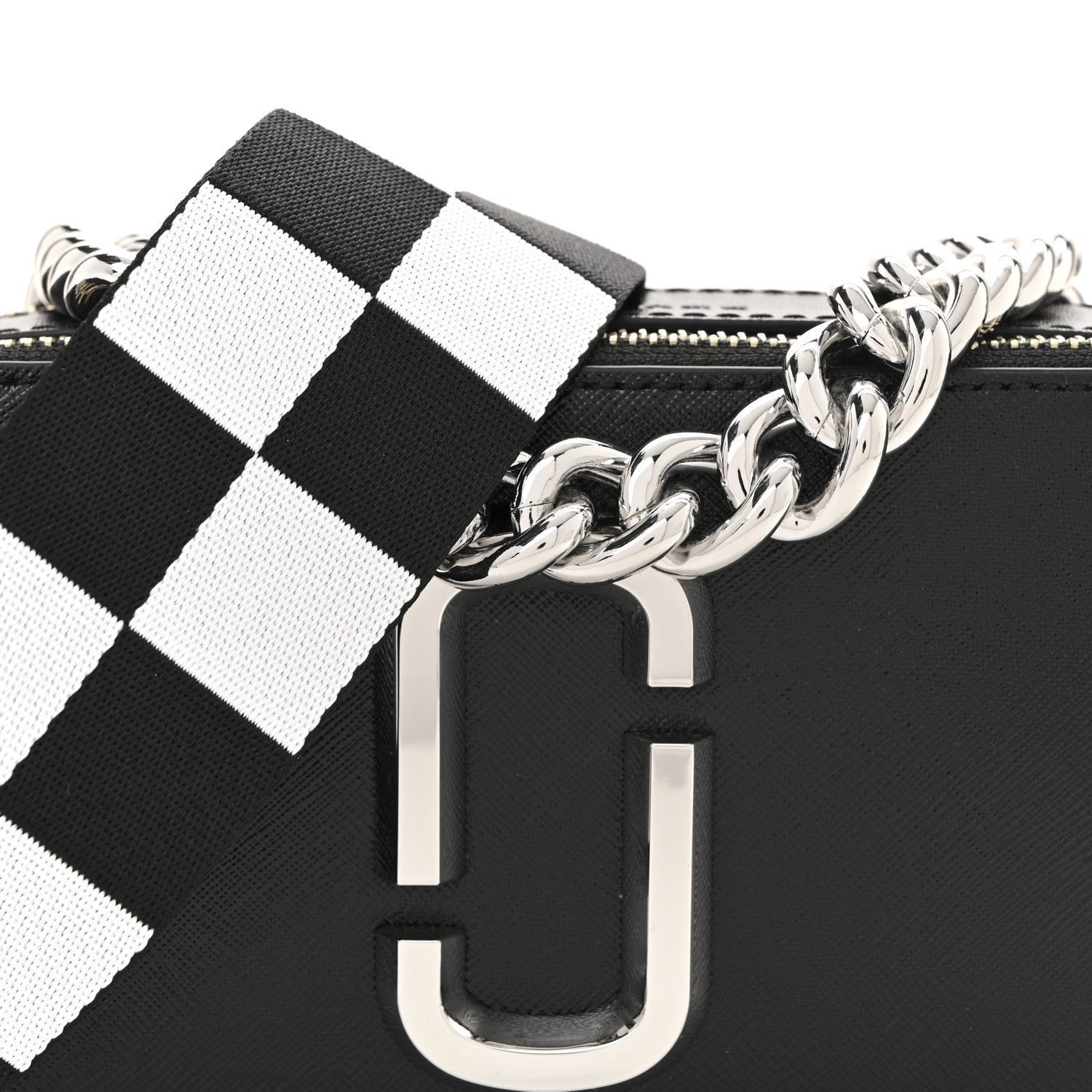 Marc Jacobs X Bloomingdales 150th Anniversary Saffiano Small Snapshot Camera Bag Black White 8 of 10