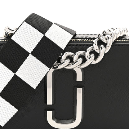 Marc Jacobs X Bloomingdales 150th Anniversary Saffiano Small Snapshot Camera Bag Black White 8 of 10