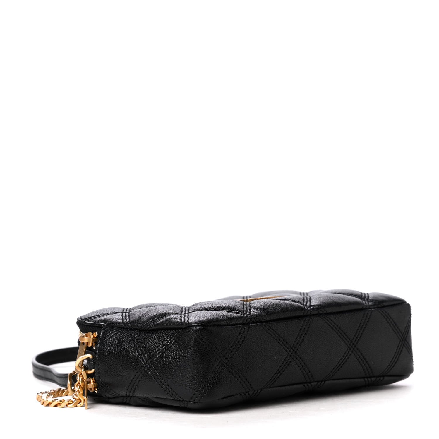 Saint Laurent Grained Lambskin Quilted Mini Becky Double Zip Bag Black 3 of 4
