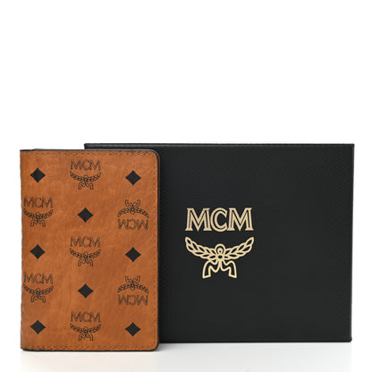 MCM Visetos Mini Two Fold Card Wallet Cognac 8 of 8