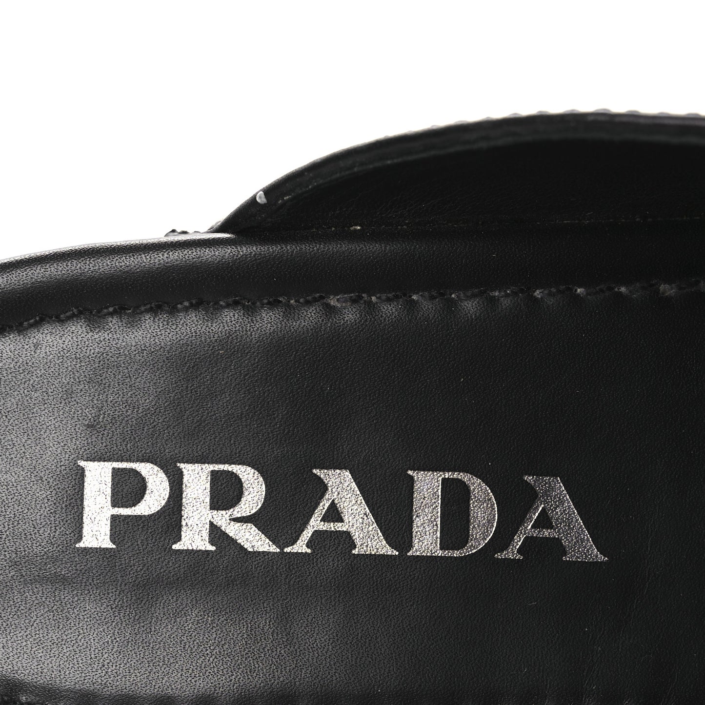 Natural Calfskin Metal Triangle Logo 45mm Clogs 38 Black
