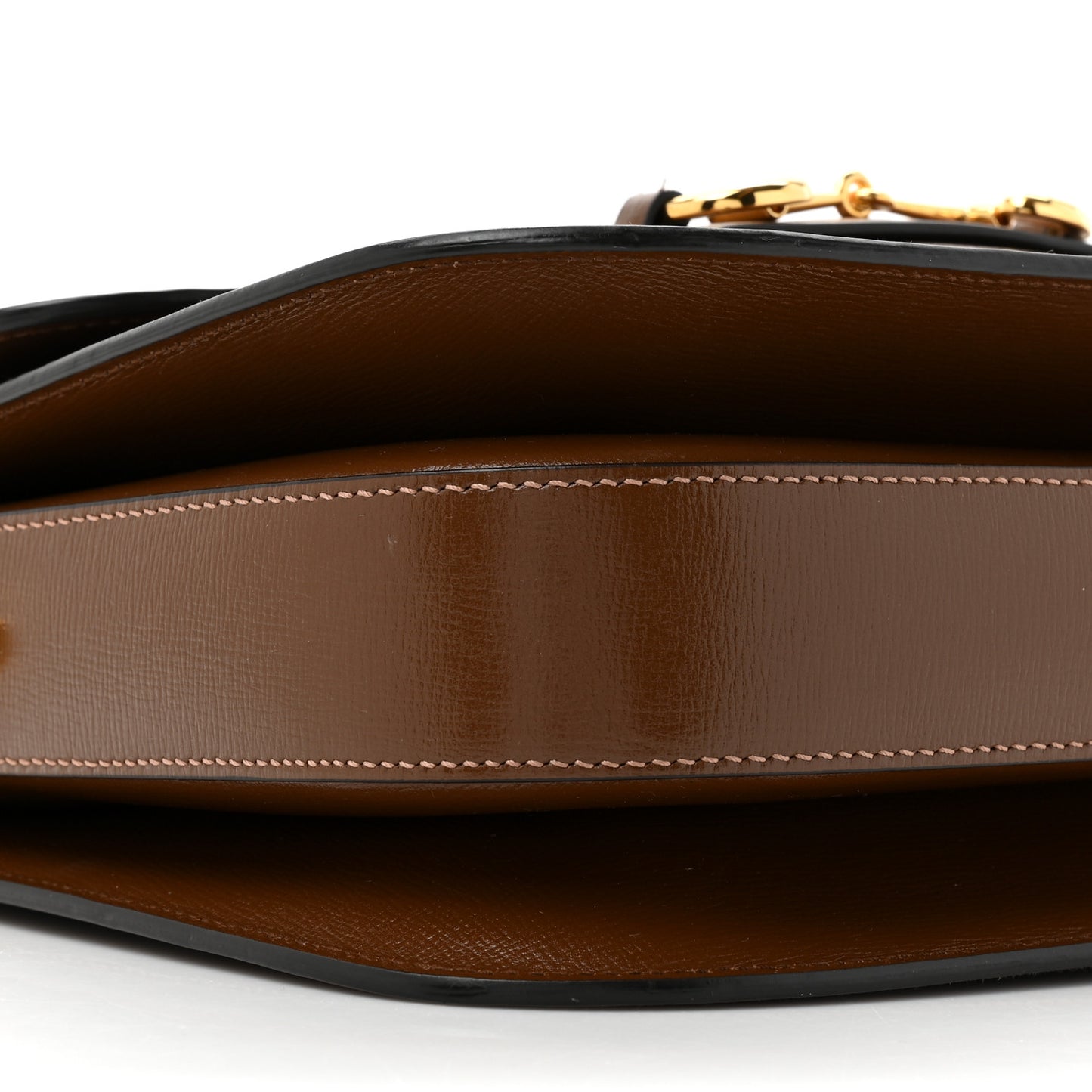 Azalea Calfskin Horsebit 1955 Shoulder Bag Brown Sugar