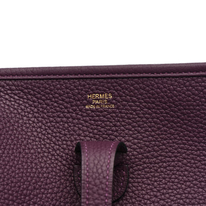 Hermes Taurillon Clemence EVELYNE III PM Cassis 6 of 13
