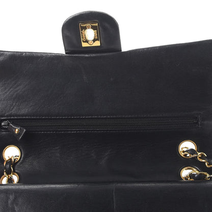 Chanel Lambskin Quilted Medium Double Flap Black 10 of 11