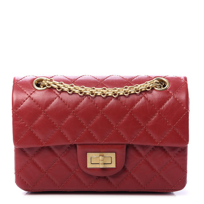 Chanel Aged Calfskin Quilted 2.55 Reissue Mini Flap Red 1 of 11